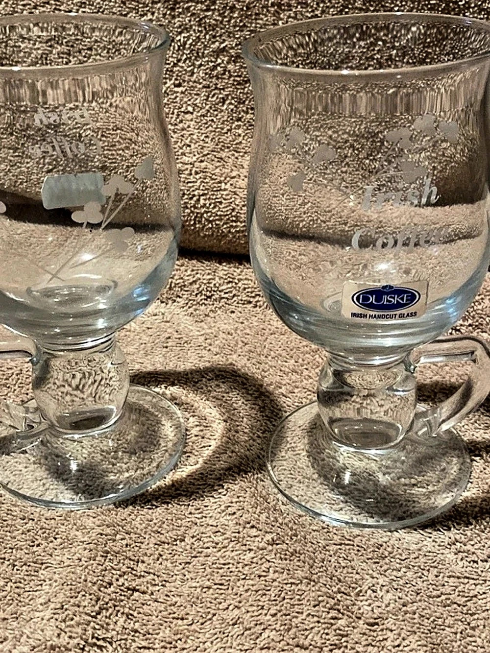 Duske Glass Mugs Set of 2 Clear Like New